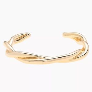 J. Crew Retail Gold braid cuff bracelet